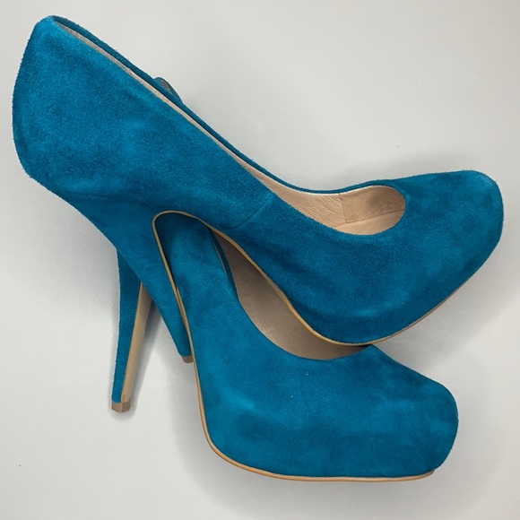 Aldo suede platform pumps Turquoise - Picture 8 of 10